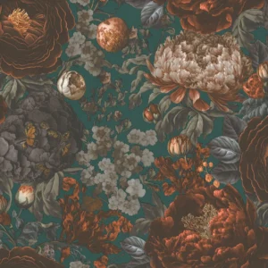 Michalsky Large Teal Floral 39979-3