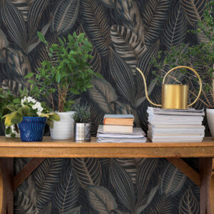 Acacius Dark Blue Tropical Foliage 751840